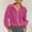#324-Hot Pink, variant on Womens Blouses V Neck Eyelet Lapel Tops Sheer Long Sleeve Shirts Embroidered Blouses 2025 Fashion