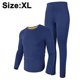 thumbnail image 2 of Conjunto de ropa interior térmica para hombre y mujer, suave, cuello redondo y terciopelo, ropa interior térmica de otoño, capa base cálida de invierno (parte superior e inferior)., 2 of 5