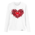 thumbnail image 4 of Valentines Day Shirts for Women 2025, Long Sleeve Blouse Tops, Women's Valentine's Day Fashion Printed Blouses Loose Comfortable Crew-Neck Long Sleeve Tops Shirt, 4 of 4