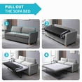 thumbnail image 7 of CECER 2-in-1 Pull Out Sofa Bed, Velvet Loveseat Sleeper Sofa Bed with Folding Mattress, Pull Out Couch Bed for Living Room, Full Size Sleeper Sofa for Apartment/Small Spaces- Grey, 7 of 7