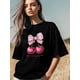 thumbnail image 3 of Women's T-Shirt,Short Sleeve Tee Shirts Casual Tops Valentine's Day Cherry Bow Crewneck T Shirt for Women, 3 of 8