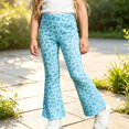 thumbnail image 4 of TIREOW Girls Leopard Print Flare Pants Elastic Waist Stretchy Trousers Fashion Casual Flared Leg Pants for Daily Wear, 4 of 4