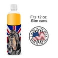 thumbnail image 4 of Black and Tan Coonhound with English Union Jack British Flag Ultra Hugger for slim cans, 4 of 6