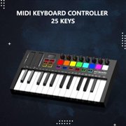 Ataucjin 25 Key MIDI Keyboard Controller with DAW Integration, USB MIDI Keyboard Controller with 8 Drum Pads, 8 Knobs & OLED Display, Compact, Perfect for Music Production