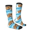 thumbnail image 3 of Balery Animals on Noah's Ark Floating Printed Novelty Socks Men's Women's Crew Socks Sports Socks Knee High Socks Cotton Socks Quirky and Cool Socks, 3 of 9