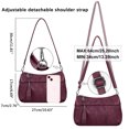 thumbnail image 4 of HAWEE Genuine Leather Purse for Women Hobo Bag Trendy Crossbody Bag and Shoulder Bag with 2 Straps, 4 of 5