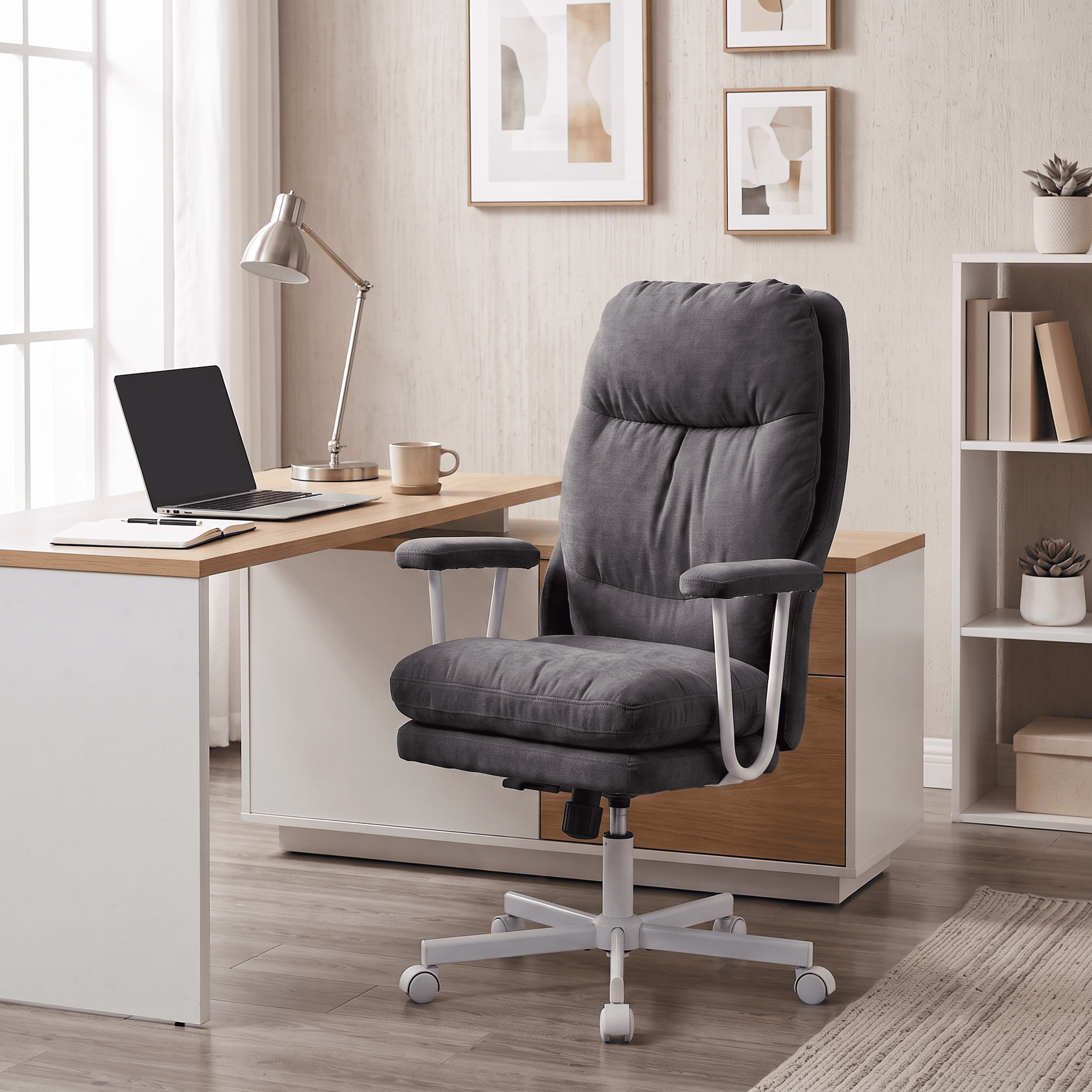 suede ergonomic office chair with product