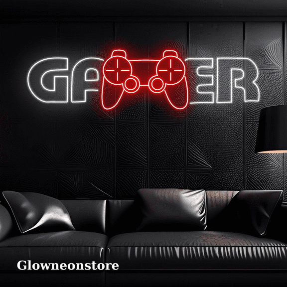 Glowneon Game Controller Neon Sign, Gaming Club Light Decor