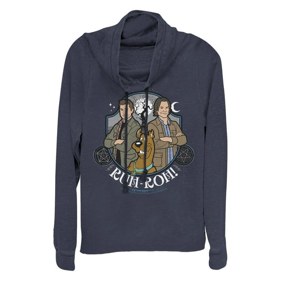 Junior's Scooby Doo Super Ruh-Roh Cowl Neck Sweatshirt