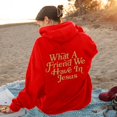 thumbnail image 2 of Women Blouses Women Athletic Sweatshirts And Hoodies College Sweatshirts Ladies Women's Hoodies Pullover Graphic Hoodie Sweatshirt for with Thumb Holes Picks Womens Clothes Lady's T Shirt Red 2XL, 2 of 3