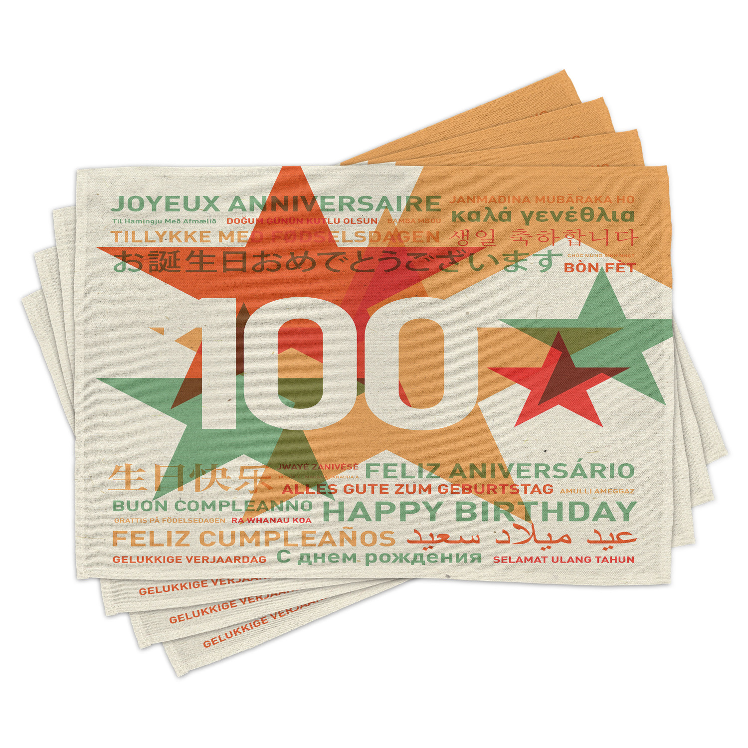 80th Birthday Placemats Set Of 4 80 Years Old Party With Universal Happy Birthday Best Wish Washable Fabric Place Mats For Dining Room Kitchen Table Decor Green And Pale Vermilion By Ambesonne 80th Birthday Placemats Set Of 4 80 Years Old Party With Universal Happy Birthday Best Wish Washable Fabric Place Mats For Dining Room Kitchen Table Decor Green And Pale Vermilion By Ambesonne