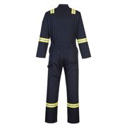 Portwest F128 Mens Modern Reflective Iona Extra Work Coverall Navy, 4X-Large