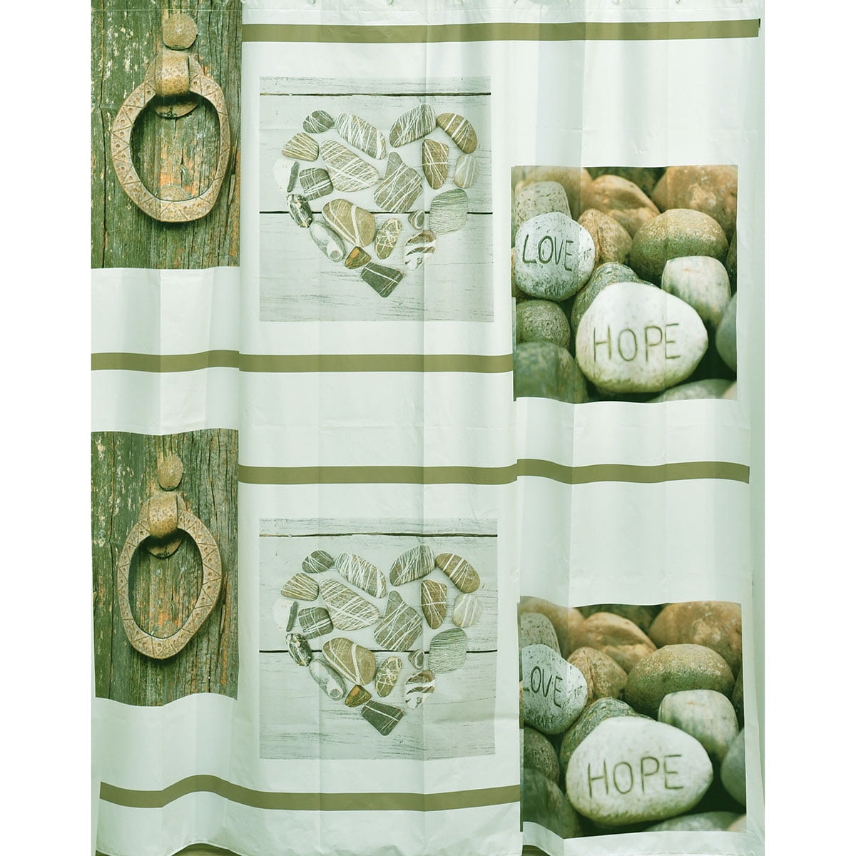 PEVA Square Bathroom Shower Curtain Design Nature 71"x71"