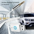 thumbnail image 2 of Adaptateur Compatible Bluetooth USB à 3.5mm Jack Connexion Stable Câble de Ressort Multi-Fonctionnel Anti Brouillage Signal Émetteur Microphone Intégré Bluetooth Compatible 5.0 Récepteur, 2 of 11