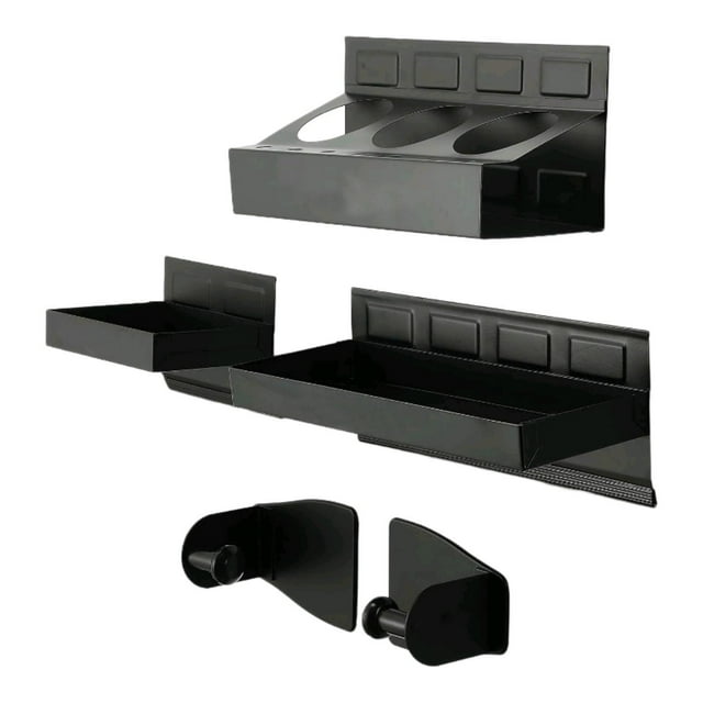 4 piezas Topeador de herramientas Organizador de herramientas Sturdy Metal Structure multipropósito para garajes accesorios mate negro ensamblaje