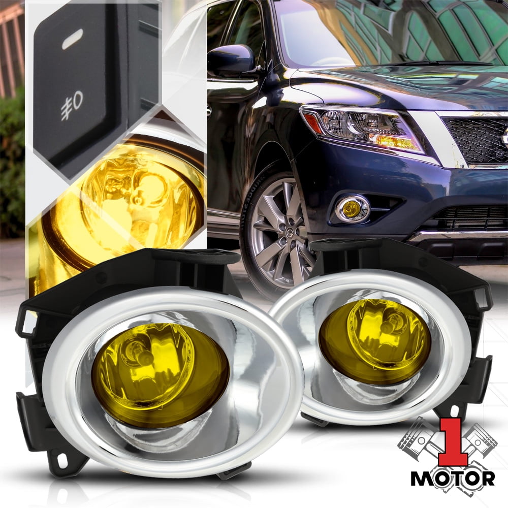 BUMPER DRIVING FOG LIGHTS KIT CHROME W//SWITCH FOR 13-16 PATHFINDER LEFT+RIGHT