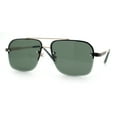thumbnail image 5 of Mens Luxury Rimless Rectangle Mafia Metal Rim Racer Mob Sunglasses Gold - Green, 5 of 8