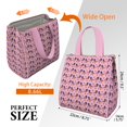 thumbnail image 3 of Pink Dachshund Chips Insulated Lunch Bag for Women & Adults,Large Portable Soft Cooler Lunch Bag,Thermal Food Storage Tote with Pearl Cotton,8.66L,8.75x5.75x9.5 Inch, 3 of 6