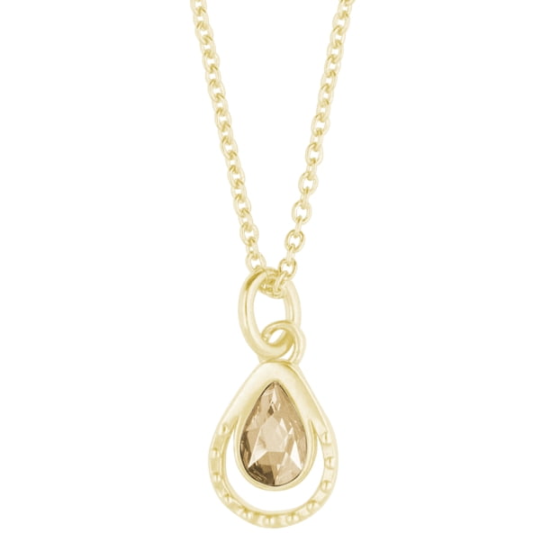 Collar para Mujer con Cristal Fino Swarovski Drop– Bañado en Oro 14k- Collar Elegante y Brillante-Collares de Mujer de Moda- Joyería para Mujer de Moda- Regalo especial Ortiz Espinosa Temporada