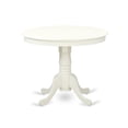 thumbnail image 2 of East West Furniture Table Ancienne 36" Ronde avec Finition Lin Blanc et Chêne, 2 of 2