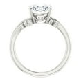 thumbnail image 2 of Pompeii 2 1/5 Ct Oval Moissanite & Lab Grown Diamond Engagement Ring 14k White Gold, 2 of 4