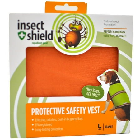 Insect Shield Protective Safety Vest Large, Orange