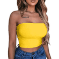 thumbnail image 6 of Women Strapless Top Sleeveless Crop Top Elastic Boob Bandeau Tube Tops Shirt, 6 of 6