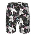 thumbnail image 3 of Cauagu Cute Poodle Dog Print Men's Swim Trunks,Hawaiian Bathing Suit Swimsuits Beach Shorts with Pockets for Men Quick Dry Swimming Board Shorts-3X-Large, 3 of 6
