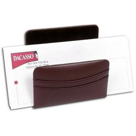 Dacasso  Chocolate Brown Leather Letter Holder