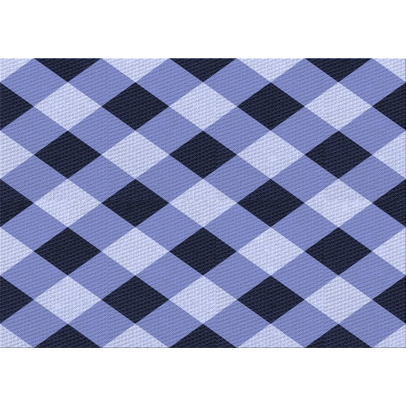 Ahgly Company Indoor Rectangle Patterned Deep Periwinkle Purple Area Rugs, 3' x 5'
