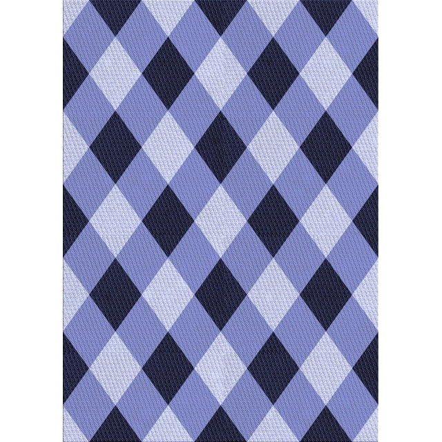 Ahgly Tapis Rectangulaire Lavable en Machine Intérieur Transitionnel Violet Pervenche Profond, 6 Pieds x 9 Pieds