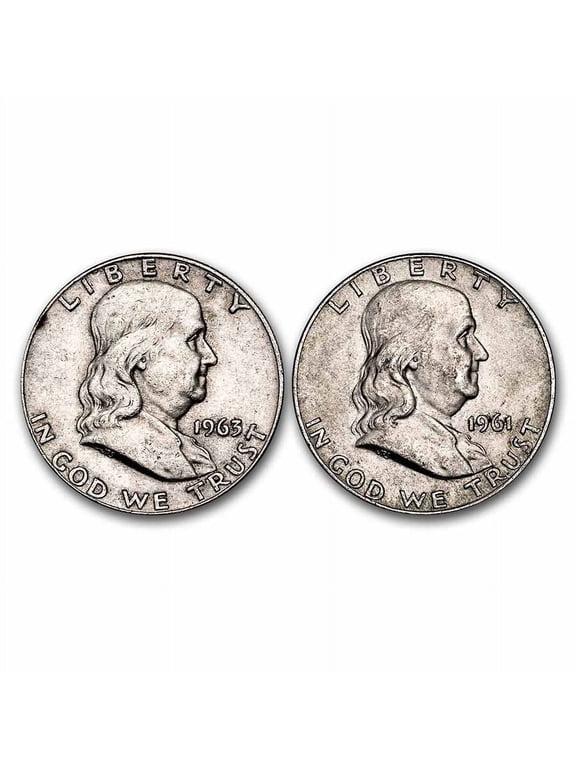 Collectible $1.00 Face Value 90% Franklin Halves Avg Circ