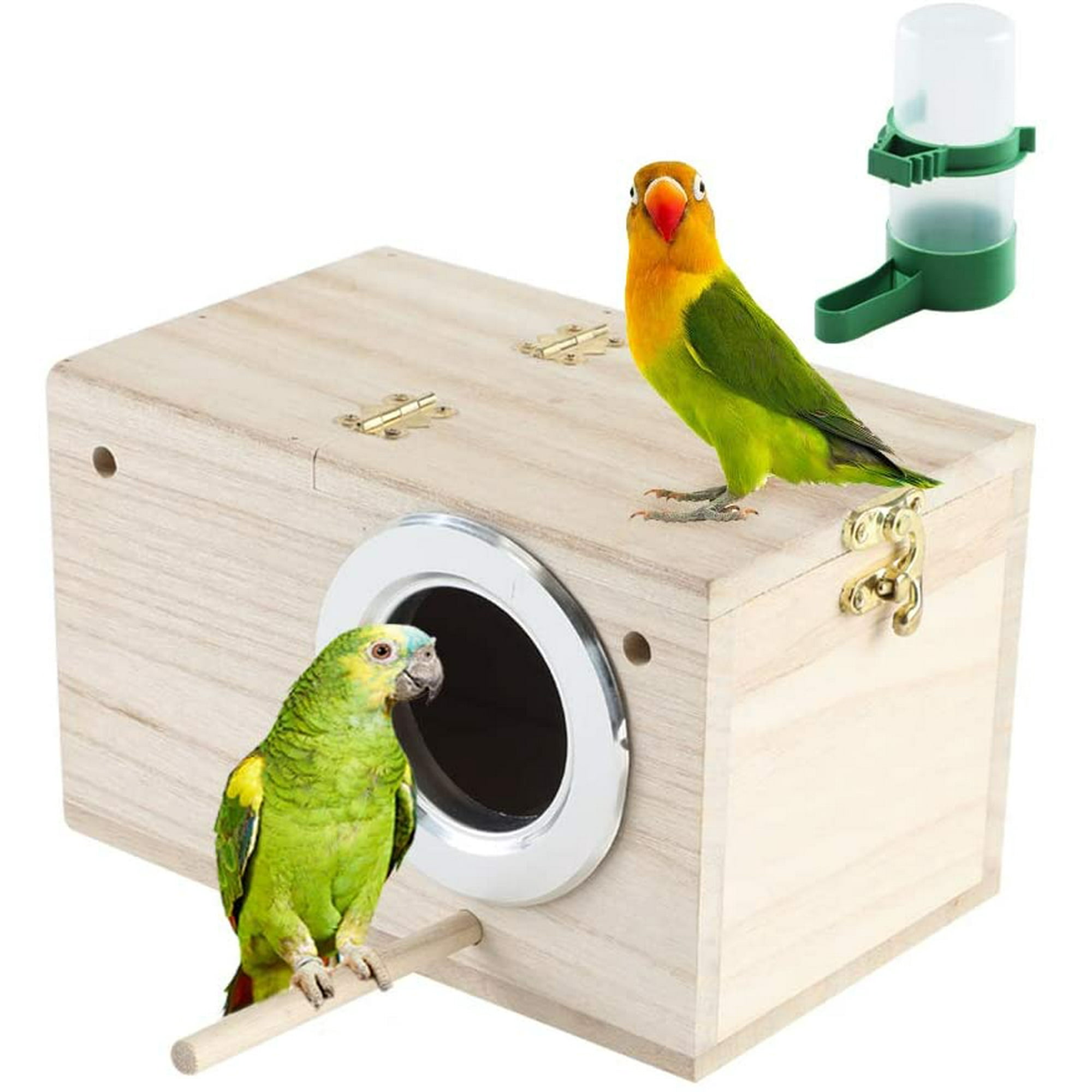 Parakeet Nesting Box, Bird Nest Breeding Box Wood Bird Cage
