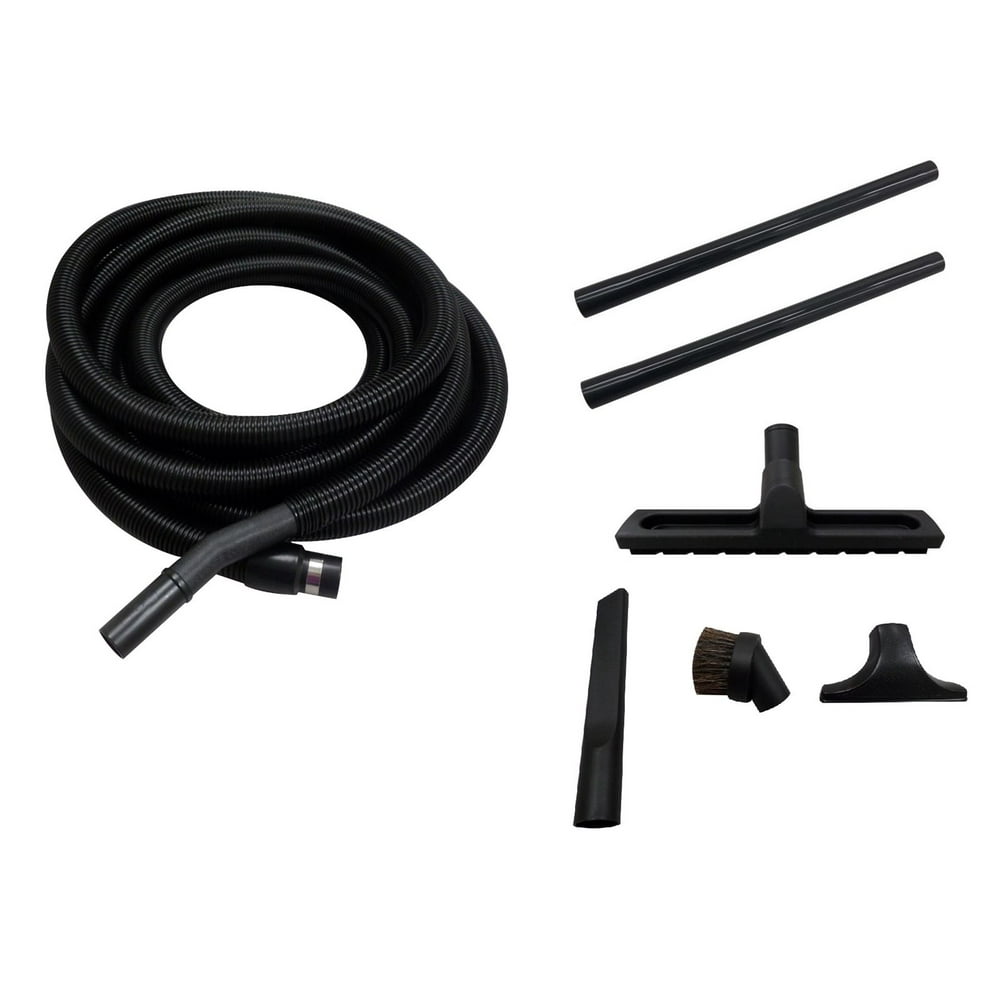 Central Vacuum Home Auto Car Garage Kit w/ Hose, Wands, Attachments for