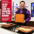 thumbnail image 3 of Gotham Steel Diamond Reversible Nonstick Double Grill and Griddle Pan Ceramic Aluminum 12.4" x 11.42" Oven Dishwasher Safe, 3 of 6