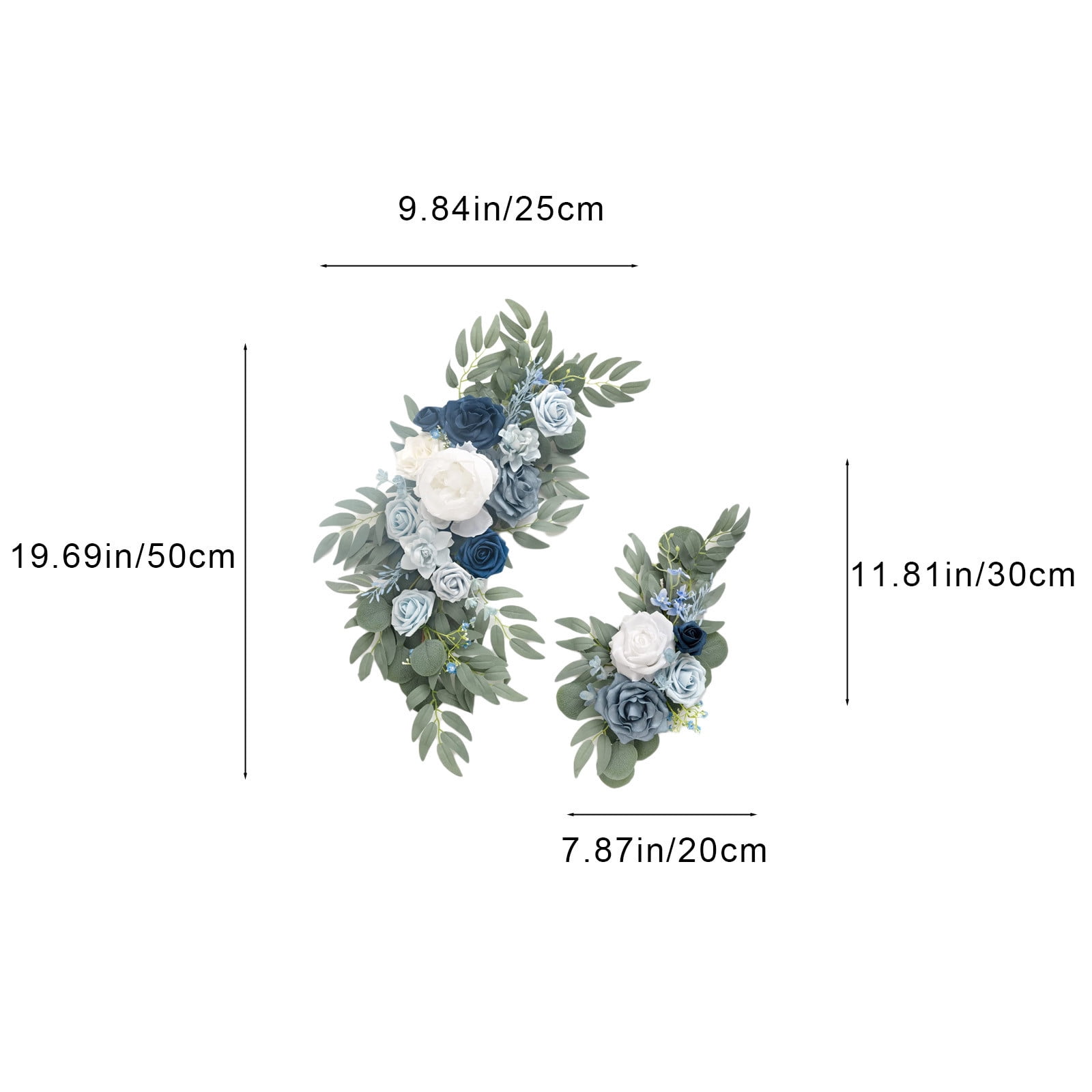 Roiihwy Artificial Flowers for Outdoor 19.68X9.84X3.14 Inches, Artificial Plants & Flowers Be Suited to Banquet, Party, Reception Entrance Wedding Arch and Background Decoration