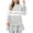 Gray, variant on Womens Sweatshirts Trendy Stripes Patchwork Crewneck Pullover Long Sleeve Ruffle Hem Oversized Teen Girls Flowy Top