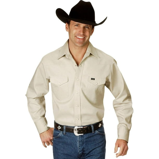 Wrangler - wrangler men's authentic cowboy cut work western long-sleeve ...