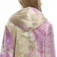 thumbnail image 4 of Pijama de felpa suave para mujer, ropa de dormir de Navidad, Tie-dye, mono con capucha y cuello en V, mono de invierno, ropa de dormir femenina, 4 of 4