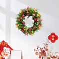 thumbnail image 6 of S SERENABLE Spring Wreath Artificial Wreath 18 inch Simple Flower Wreath Hanging Wreath for Front Door Farmhouse ,Wedding, Window ,Wall, 6 of 8