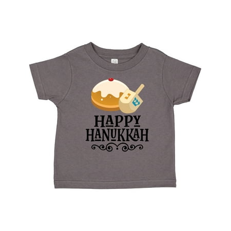 

Inktastic Happy Hanukkah Dreidel Donut Boys or Girls Toddler T-Shirt