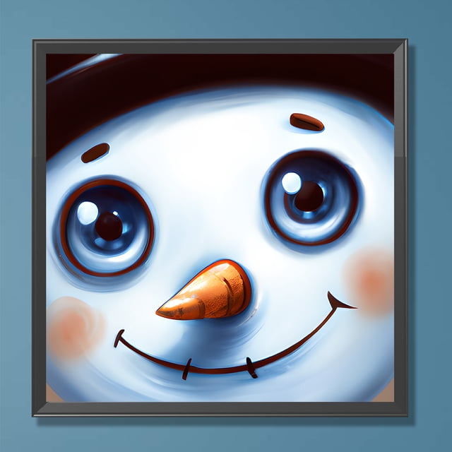 Pintura de diamante 5D DIY taladro redondo completo Kit de muñeco de nieve decoración del hogar arte artesanal Hugtrwg Para estrenar