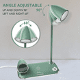 thumbnail image 5 of Lampe de Bureau LED avec Chargeur Sans Fil, Lampe de Chevet Musicale avec Haut-Parleur Bluetooth 15W, Lampe de Table 3 en 1 Dimmable pour Étude, Maison, Bureau (Rouge), 5 of 5