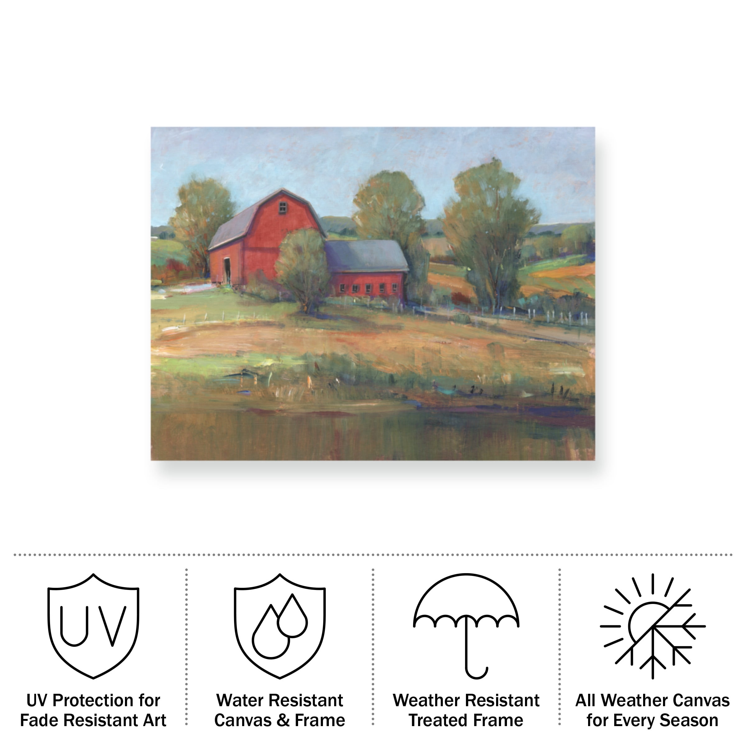 Tim O'Toole 'Country Barn I' Outdoor Canvas 18x18