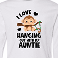 thumbnail image 4 of Inktastic Monkey I Love Hanging out with My Auntie Long Sleeve Youth T-Shirt, 4 of 5