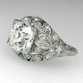 thumbnail image 2 of Art Deco Cluster Engagement Ring For Women's 1.9 Ct Diamond 14K White Gold Over, 2 of 2
