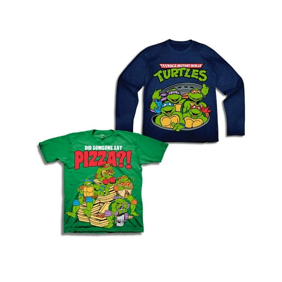 Nickelodeon Teenage Mutant Ninja Turtles Boy Long And Short Sleeve T Shirts Size 5