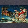 thumbnail image 3 of CafePress - Vintage Santa Sleigh Long Sleeve T Shirt - Mens Hooded Shirt, 3 of 3