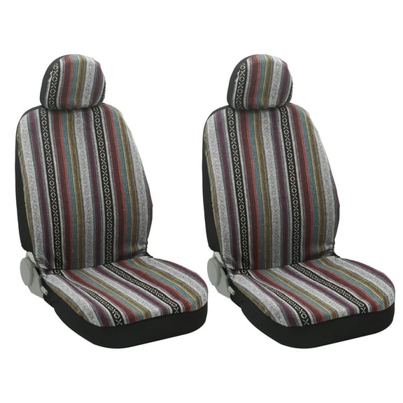 Unique Bargains Universal Front Car Seat Cover Kit Cloth Fabric Seat Protector Pad Fit for Car Truck Multicolo