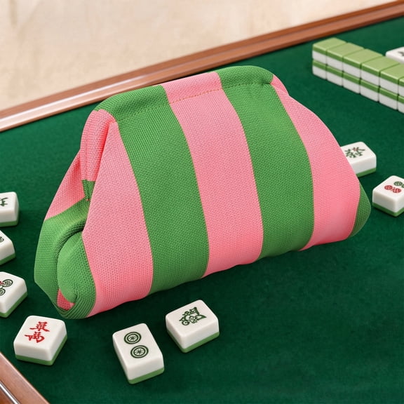 Empty Mahjong Tile Bag for 166 American Tiles Woven Clutch Purses for Women for Summer Beach Vacation, Evening Party & Game Lover Gifts